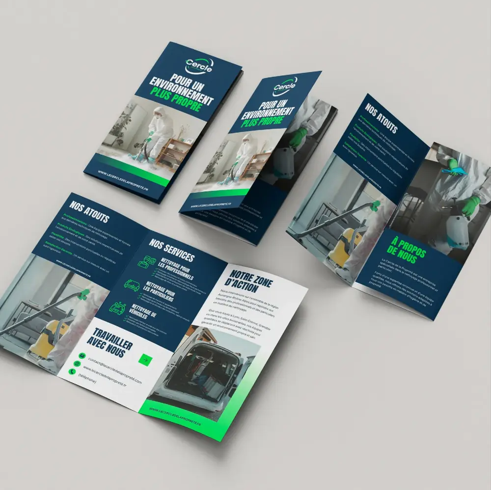 Entreprise de nettoyage à Lyon — Brochure & Print